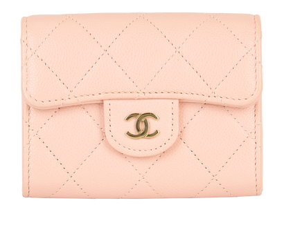 Chanel Quilted Flap Card Holder Wallet, front view